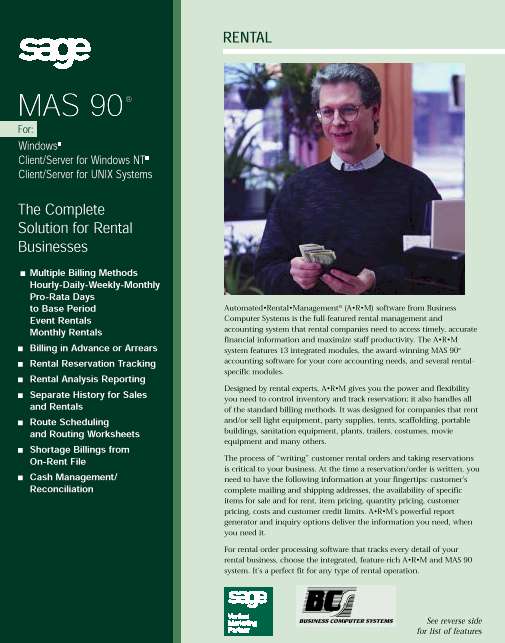 MAS90 Rental Module
